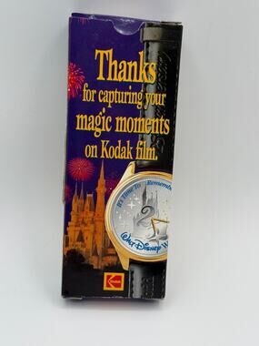 NOS Disney World 25th Anniversary Kodak Watch 1996 Original Box Vintage